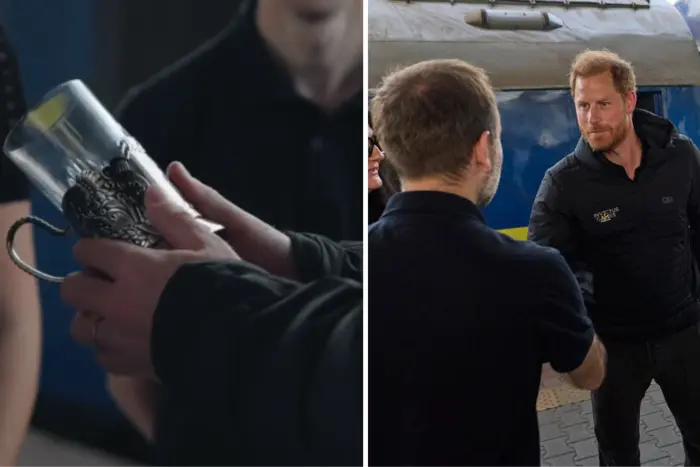 Принц Гаррі получает символический подарок на перроне киевского вокзала