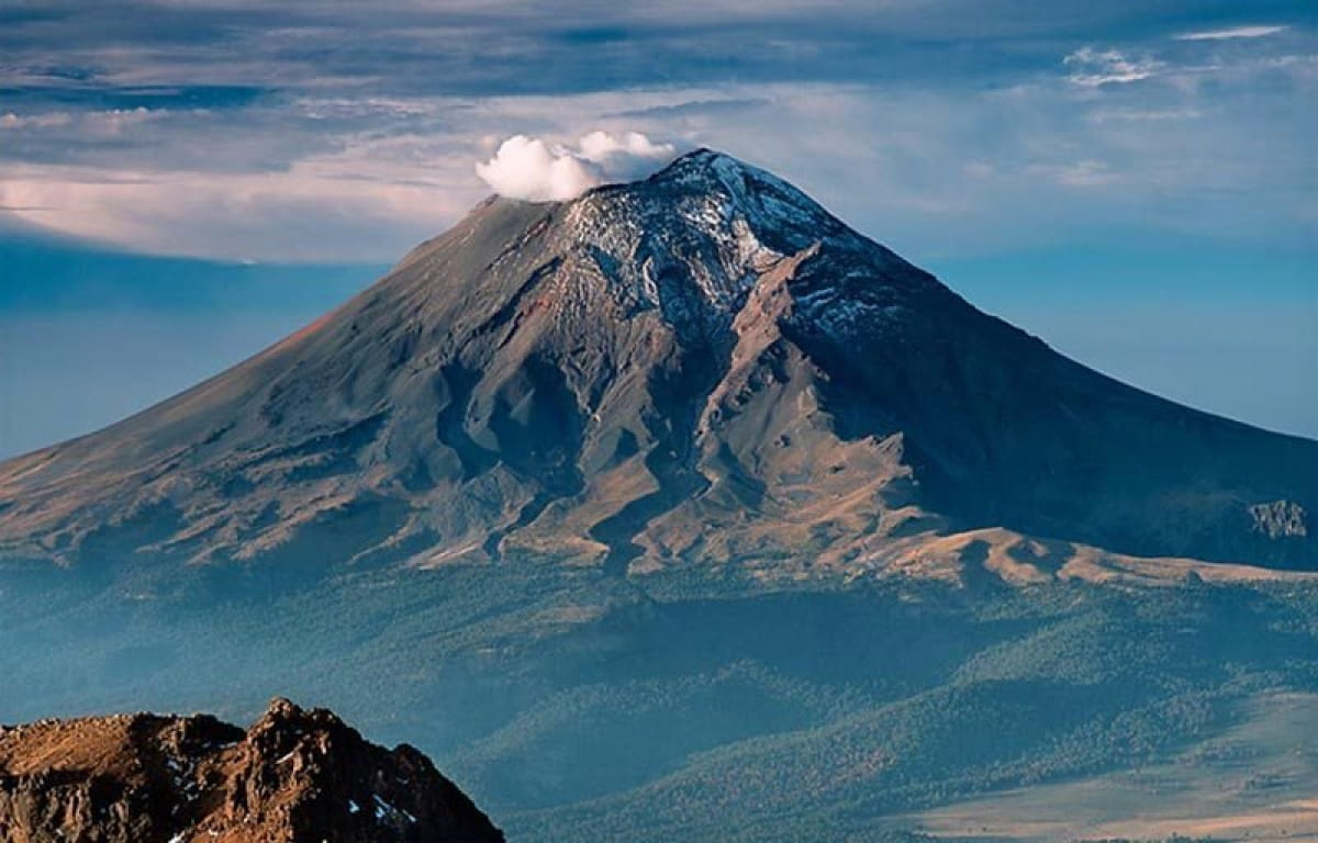 Вид на вулкан в Мексике