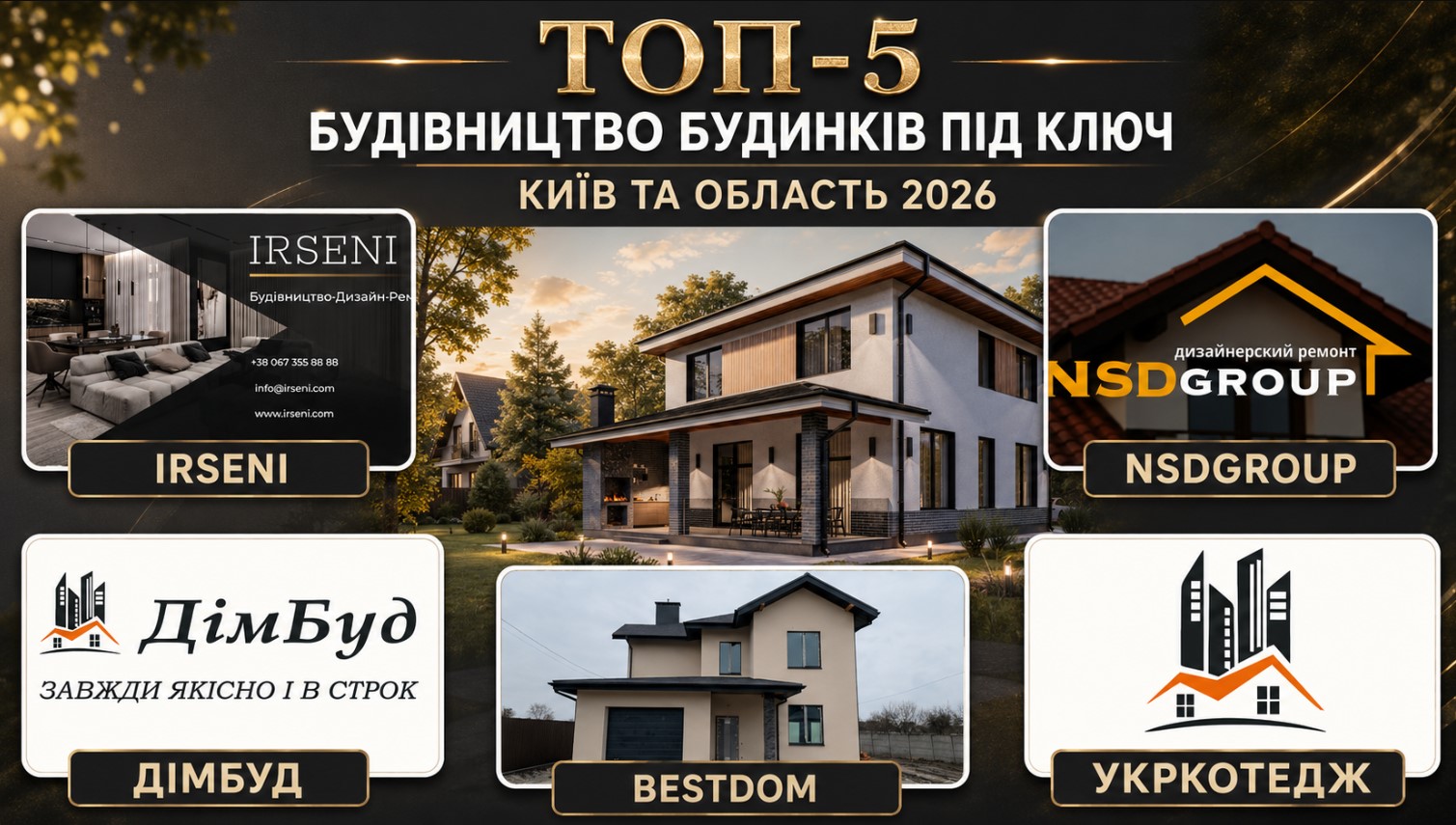 Топ-5 компаний по строительству домов под ключ вокруг Киева