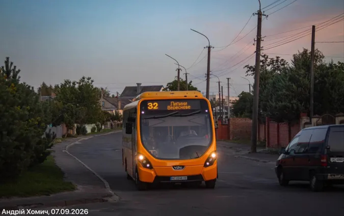 На маршрут №32 в Луцке вышли шесть автобусов нового перевозчика