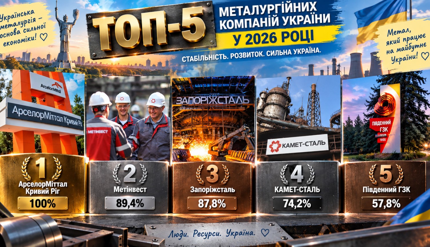Топ-5 металлургических компаний