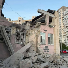 Пожар в больнице ночью в Киеве