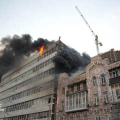 Fire at medical center in Kiev