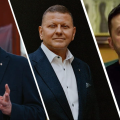 Лидеры партий: Зеленский, Порошенко, Билецкий