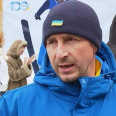 Украинские спортсмены на лыжах