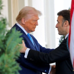 Emmanuel Macron and Donald Trump