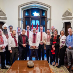 Karny wore an embroidered shirt in Canadian parliament