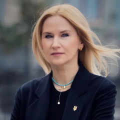 Vice-Speaker of the Rada Kondratyuk speaking at a press conference