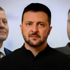 Прапори Китаю та України на столі