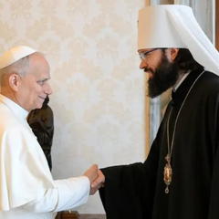 Pope Leo XIV meeting with a representative of the Russian Orthodox Church