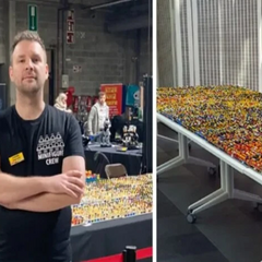 Мужчина с коллекцией для Гиннесса