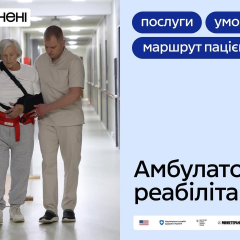 Patient with professional physiotherapist in outpatient rehabilitation