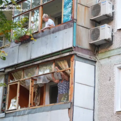 Повреждения от обстрела в Запорожье