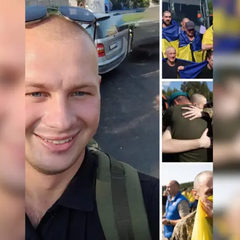 Встреча защитника из Золочева и сына