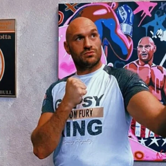 Fury and Usyk discussing fights
