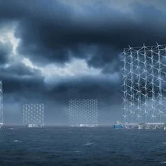 Вітряки на стіні інноваційної споруди