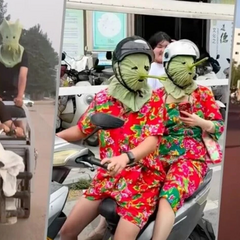 Сонцезащитные маски из гигантских листьев
