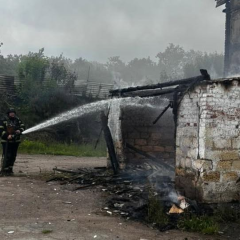 Extinguishing fires in Chernihiv region after RF attack
