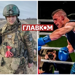 Украинский боец во время боя