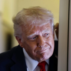 Трамп с фастфудом и здоровой едой