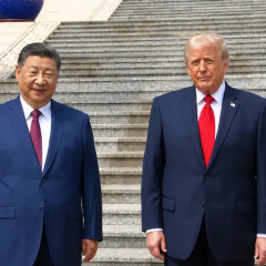 Xi Jinping and Trump at the Negotiations