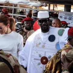 Mamadi Doumbouya at the elections in Guinea