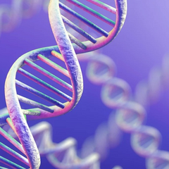 Людина з молекулою ДНК