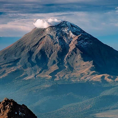 Вид на вулкан в Мексике