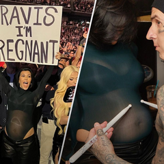 Донька Кортні Кардаш'ян на фоні розмови