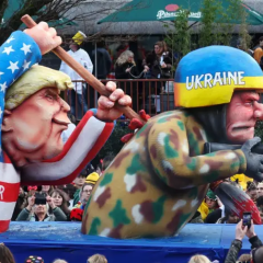 Трамп с амканон металяє по Украине: немецкие карнавалы насмехались над американским лидером