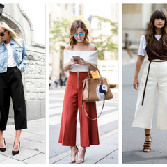 Модный образ с длинными кюлотами