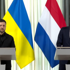 Volodymyr Zelensky and Dick Schoof