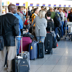 Queue at the airport