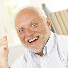 Happy pensioner