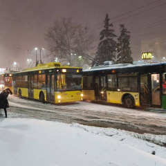 Троллейбусы Киева зимой