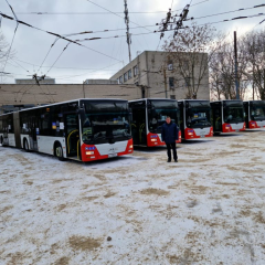 Автобусы Днепра зимой