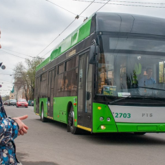 Schoolchildren in transport