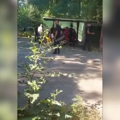 Автомобиль после взрыва в Одессе