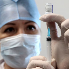 Символ COVID-19 на медицинском изображении