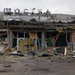 Russian kamikaze drones attack Shostka station