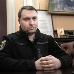 General Budanov talking on the phone
