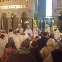 Патріарх Філарет під час богослужіння