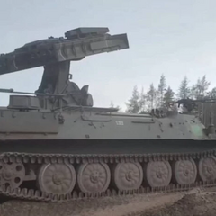 Уничтоженный российский ЗРК «Стрела-10М4» на Луганщине