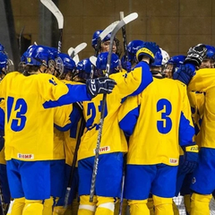 Гравці збірної України на льоду