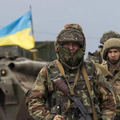 Russian troops on the front in Ukraine