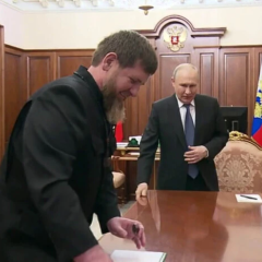 Putin met with Kadyrov, Chechen troops