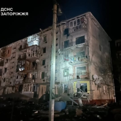 Последствия российского обстрела в Запорожье