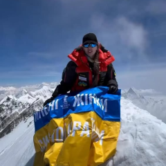 Ирина Галай на вершине Дхаулагири