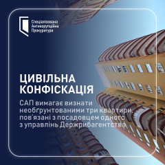 Three apartments of the State Fisheries Agency official
