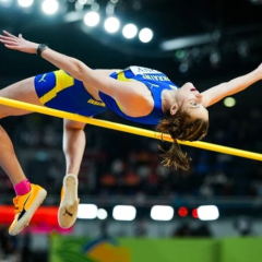 Yaroslava Mahuchikh competes at Diamond League